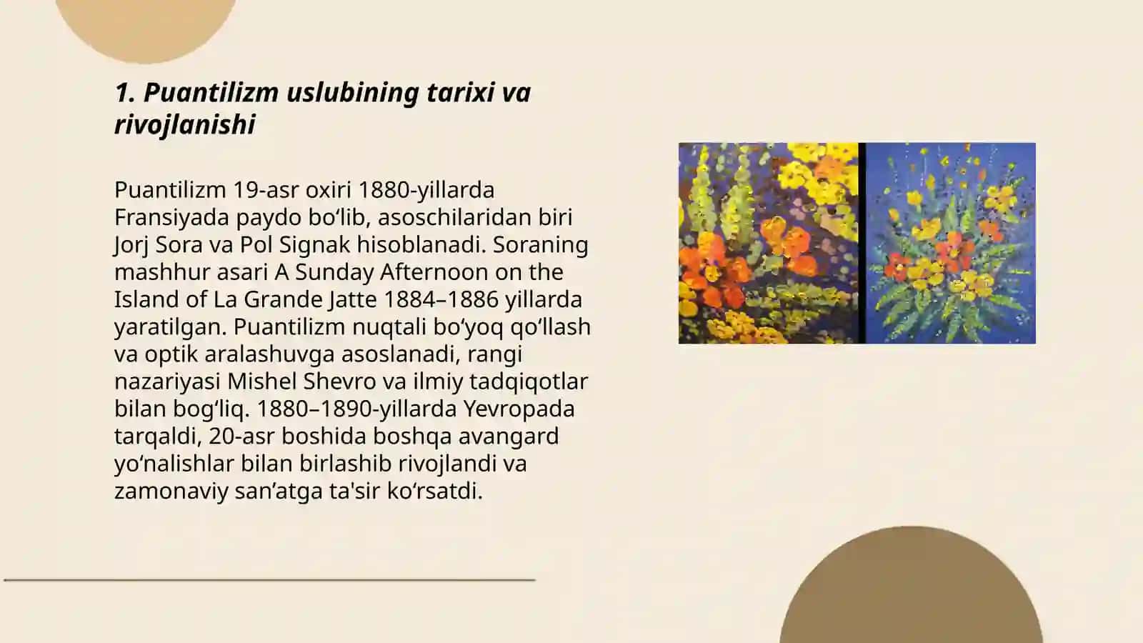 Puantilizm uslubida rasm ishlash 3