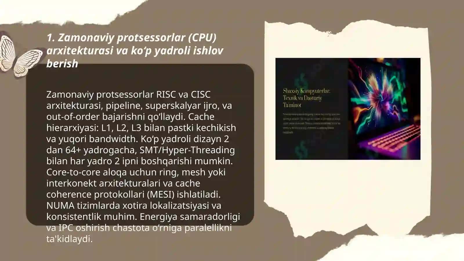 Zamonaviy,shaxsiy kompyuter texnologiyalari 3