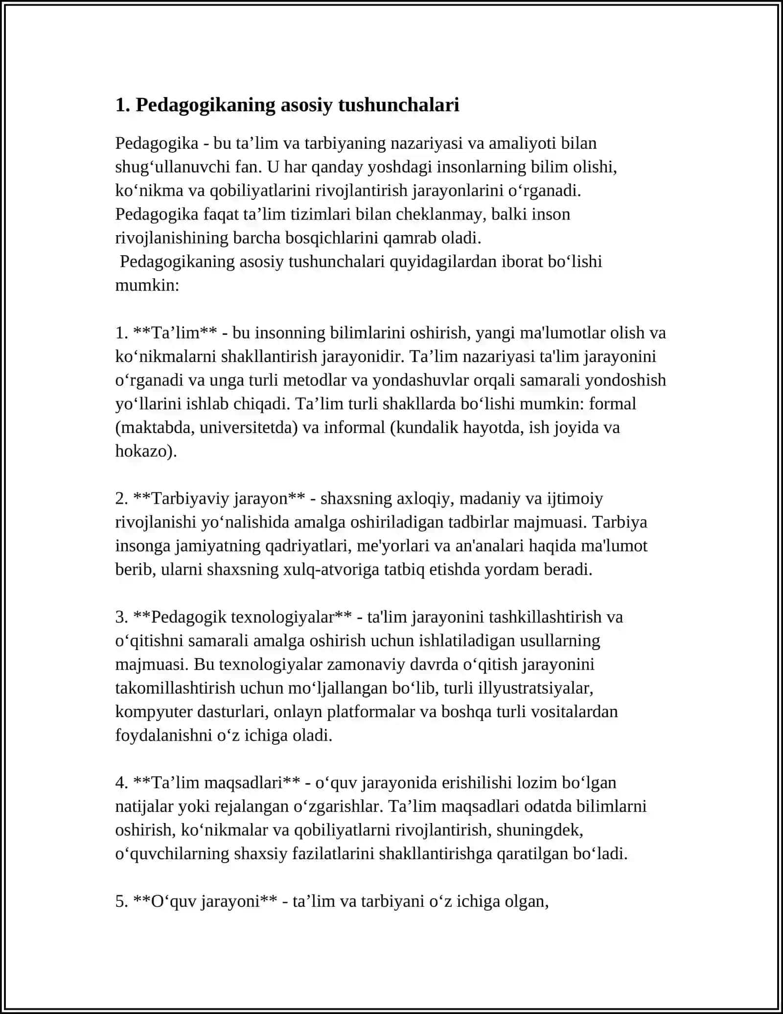 PEDAGOGIKANING UMUMIY ASOSLARI:SHAXSNING RIVOJLANISHI,TARBIYASI VA IJTIMOIYLASHUVI 3