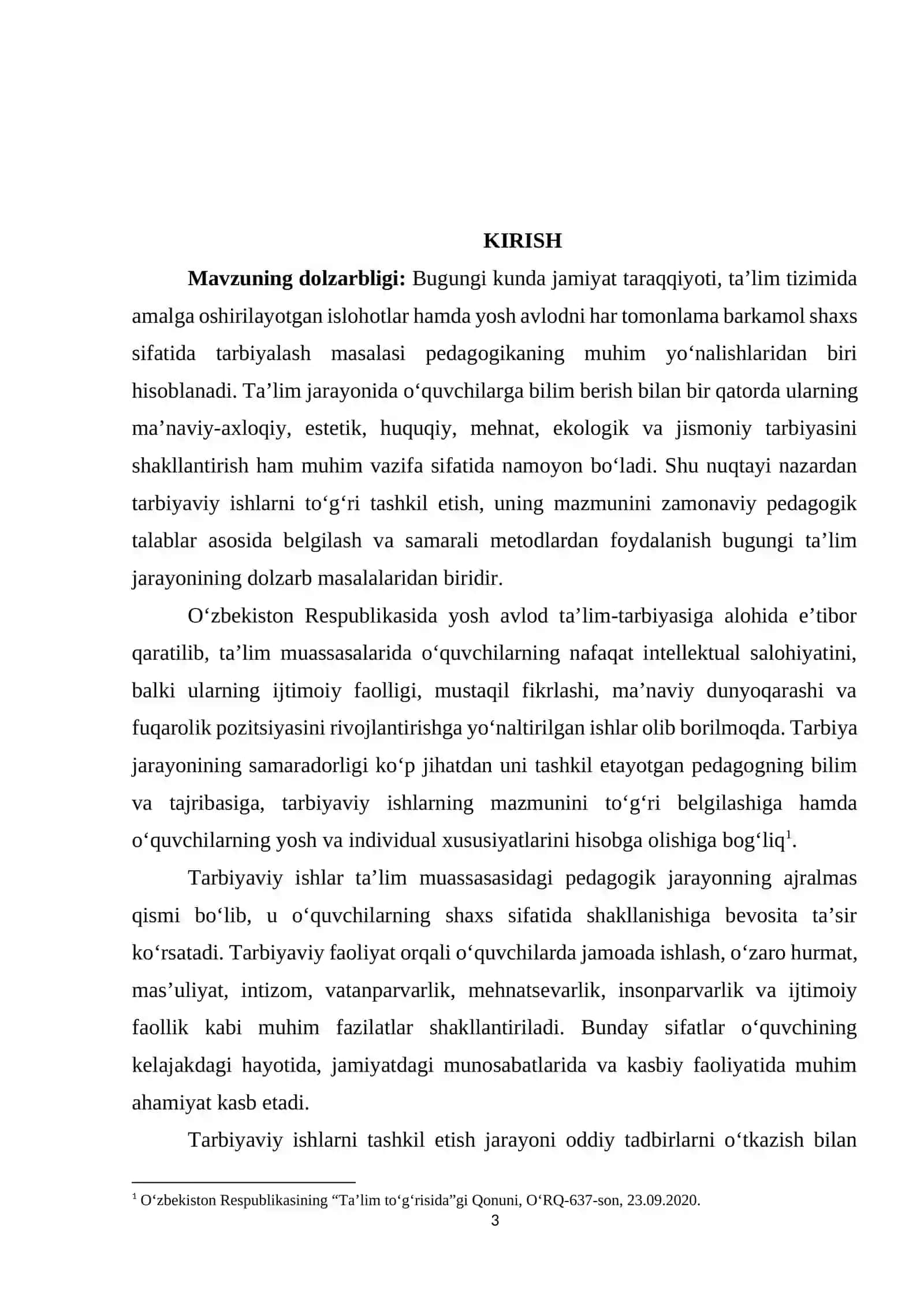 Tarbiyaviy ishlarni tashkil etishda tashkilotchining ishlash metodikasi. 3