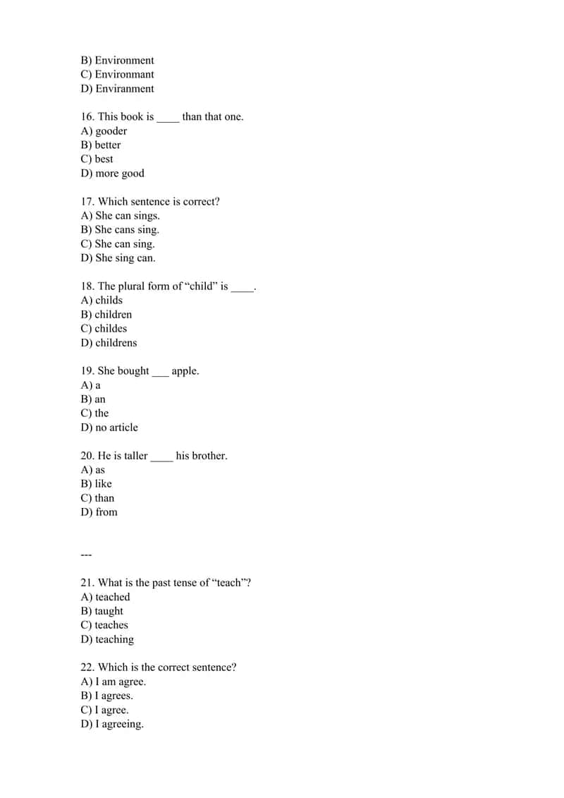 English Test 3