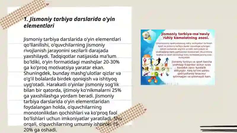 Boshlang'ich sinflarda jismoniy tarbiya darslarini tashkil qilish vositalari 3