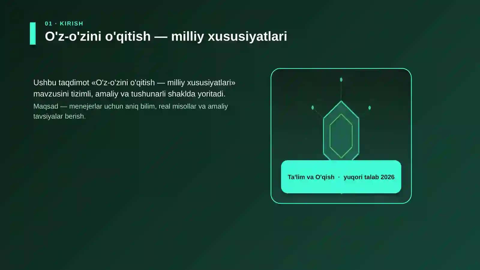 O'z-o'zini o'qitish — milliy xususiyatlari 3