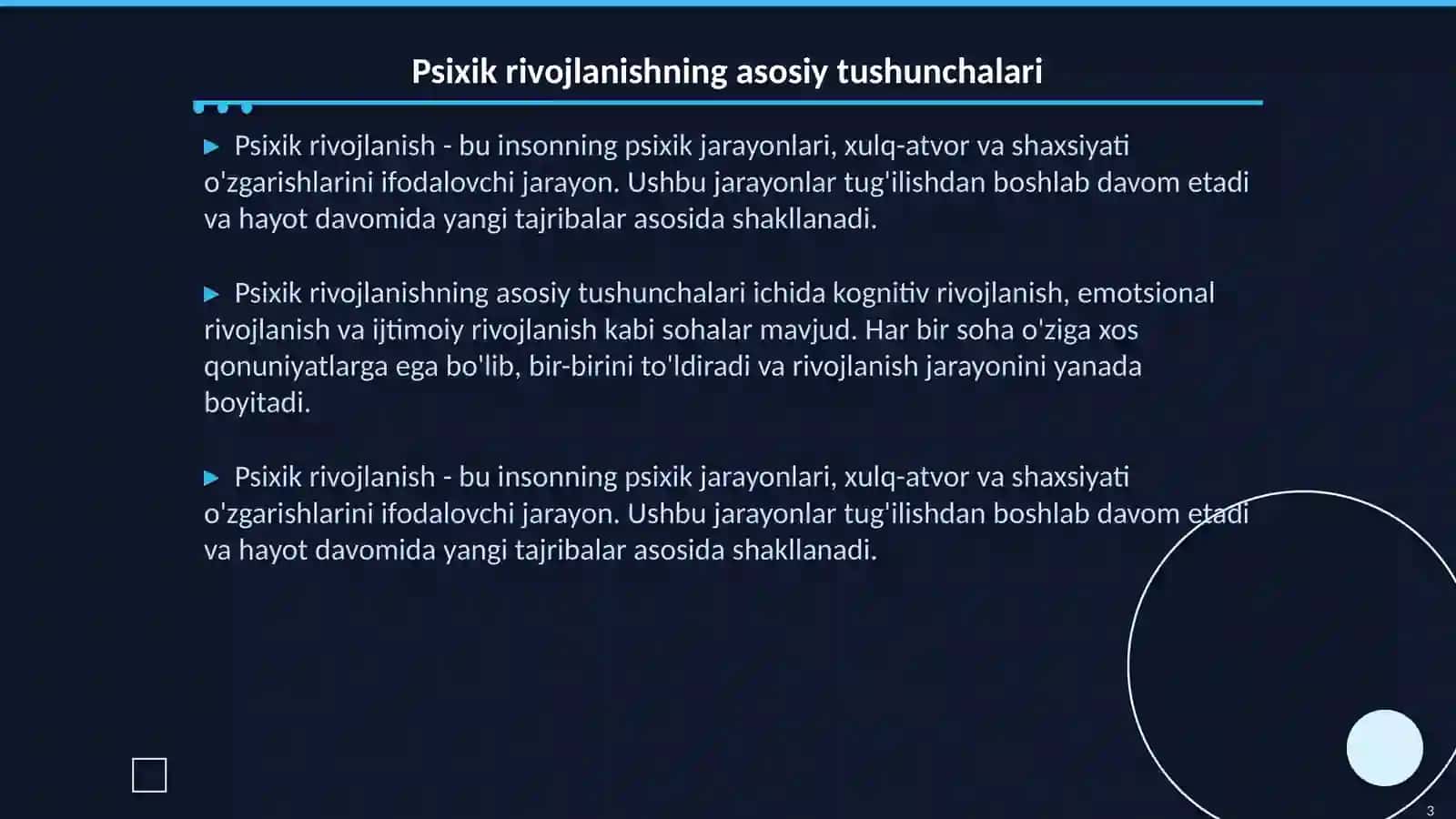 Psixik rivojlanishning umumiy va xususiy qonuniyatlari 3