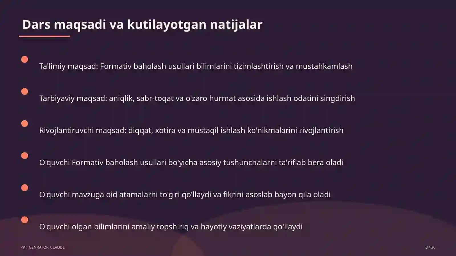 Formativ baholash usullari 3