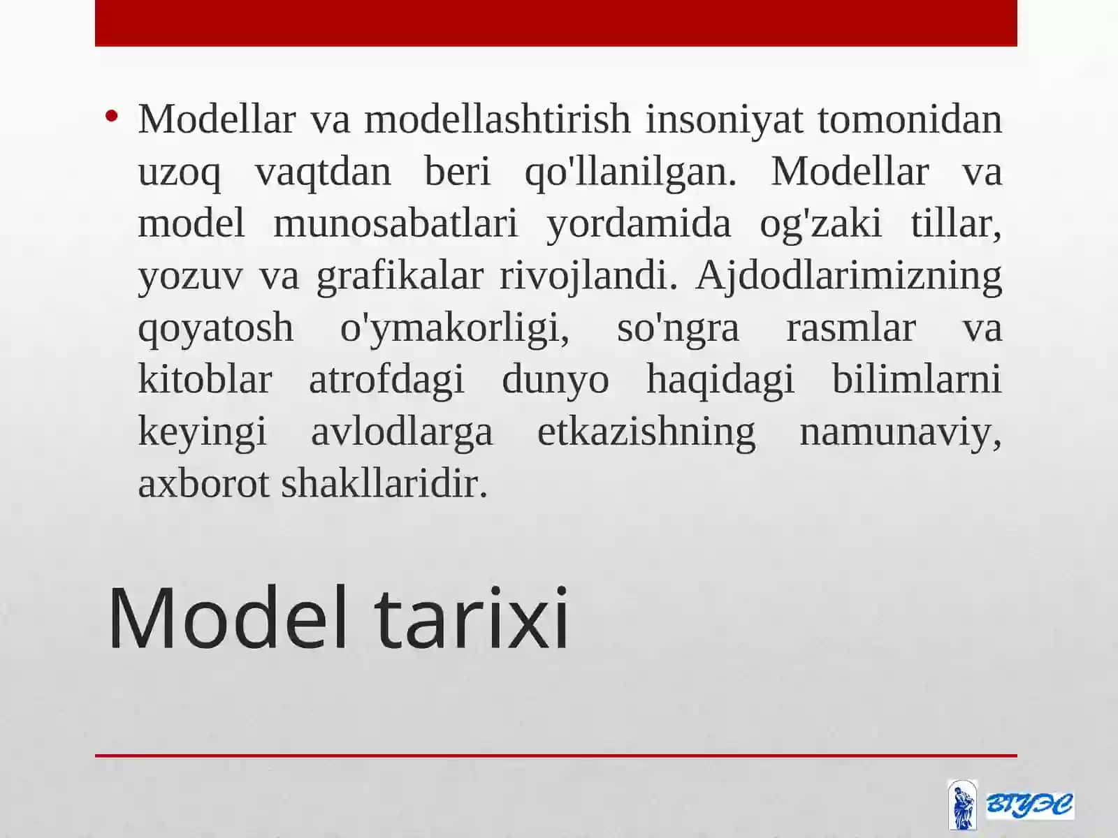 Model va modellashtirish tushunchalari 3