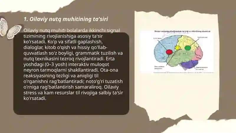 Bolalarda ikkinchi signal tizimining rivojlanishiga tasir etuvchi omillar 3