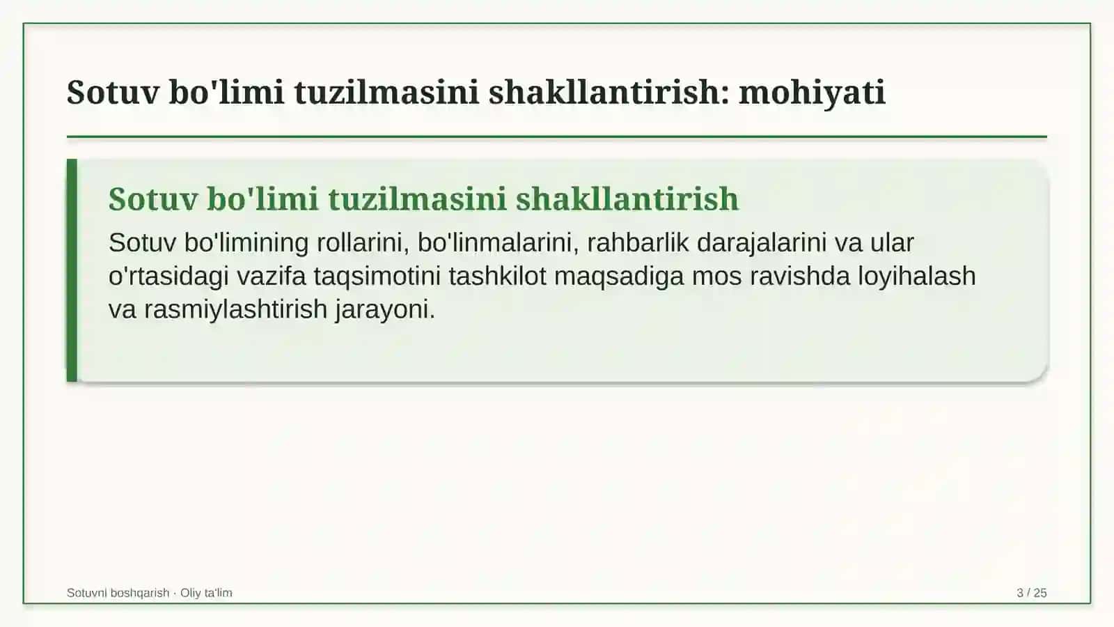 Elektr transportida sotuv bo'limi tuzilmasini shakllantirish 3