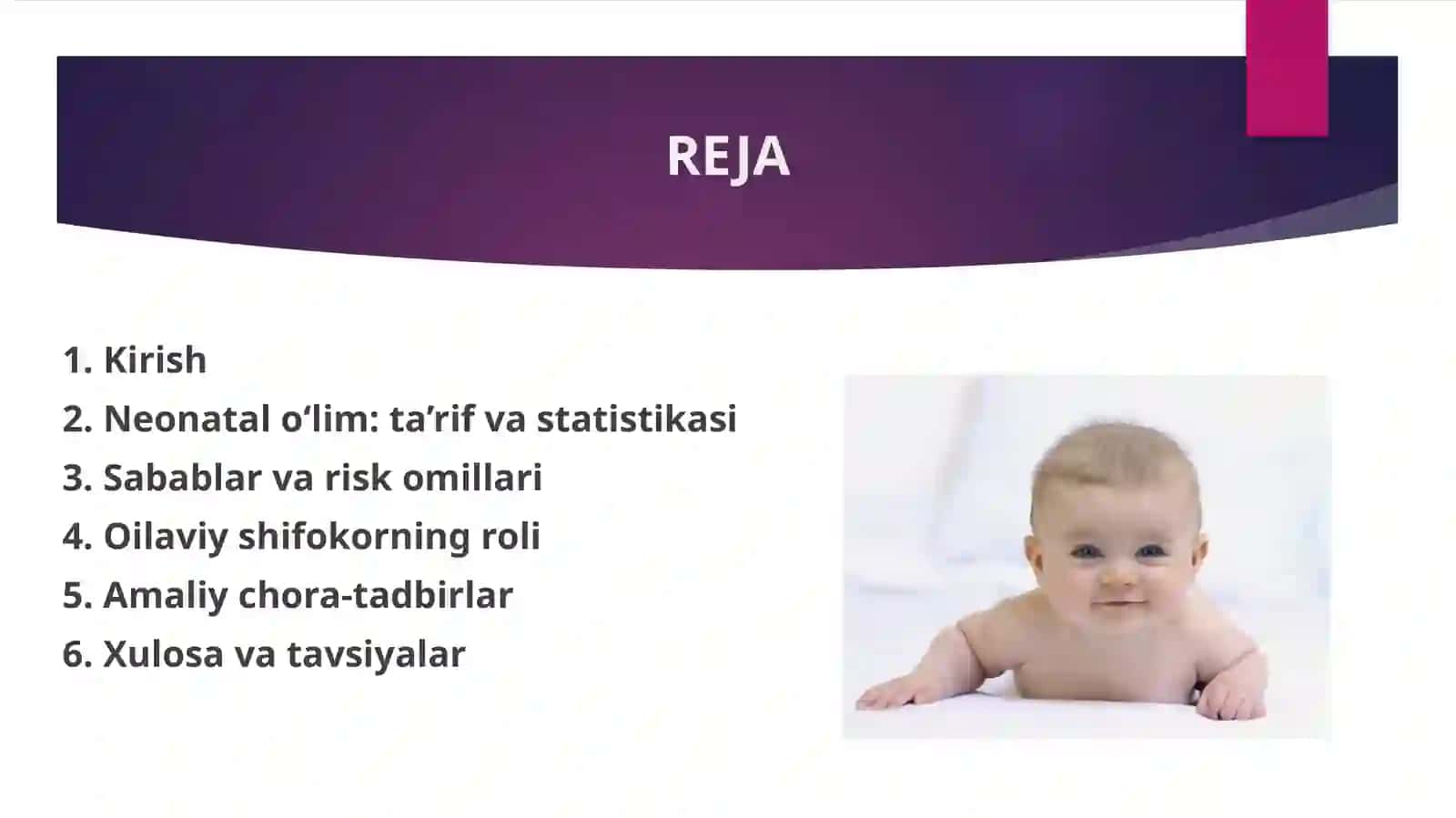Neonatal o‘lim, uning kamaytirishda oila shifokorini o‘rni 3