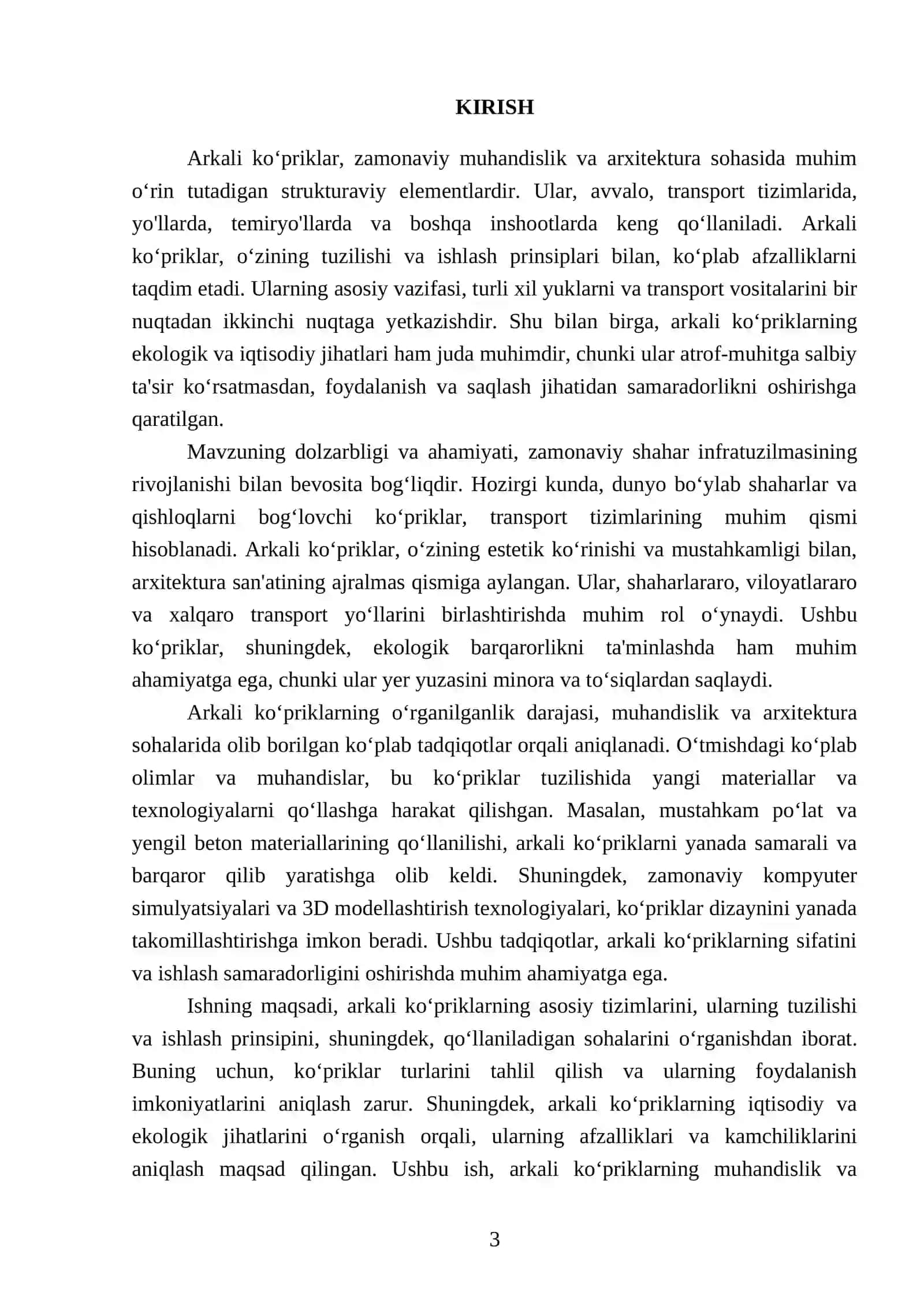Ramalai, arkali ko‘priklarning asosiy sistemalari va qo‘llaniladigan sohalari 3