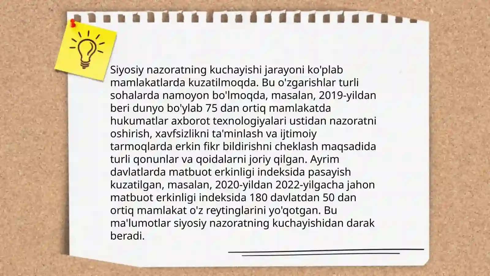 Siyosiy nazoratning kuchayishi 3