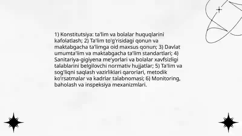 O‘zbekiston Respublikasining ilk va maktabgacha yoshdagi bolalar rivojlanishiga qo‘yiladigon davlat talablari 3