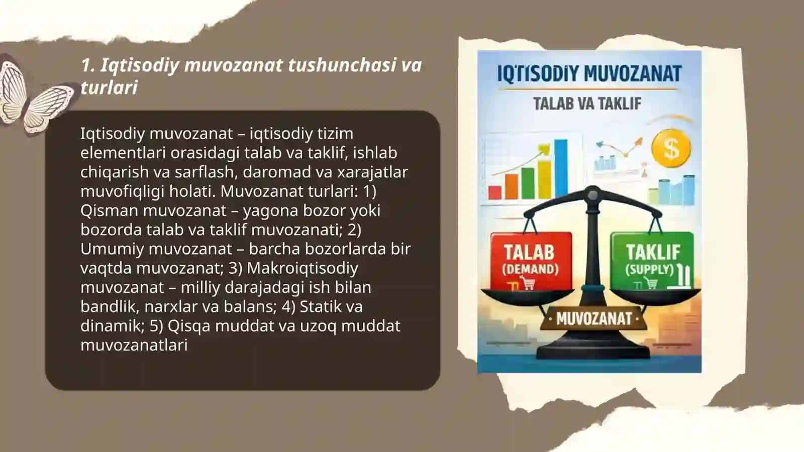 IQTISODIY MUVOZANAT, UNI TA’MINLASH SHART-SHAROITLARI VA ANIQLASH USULLARI 3