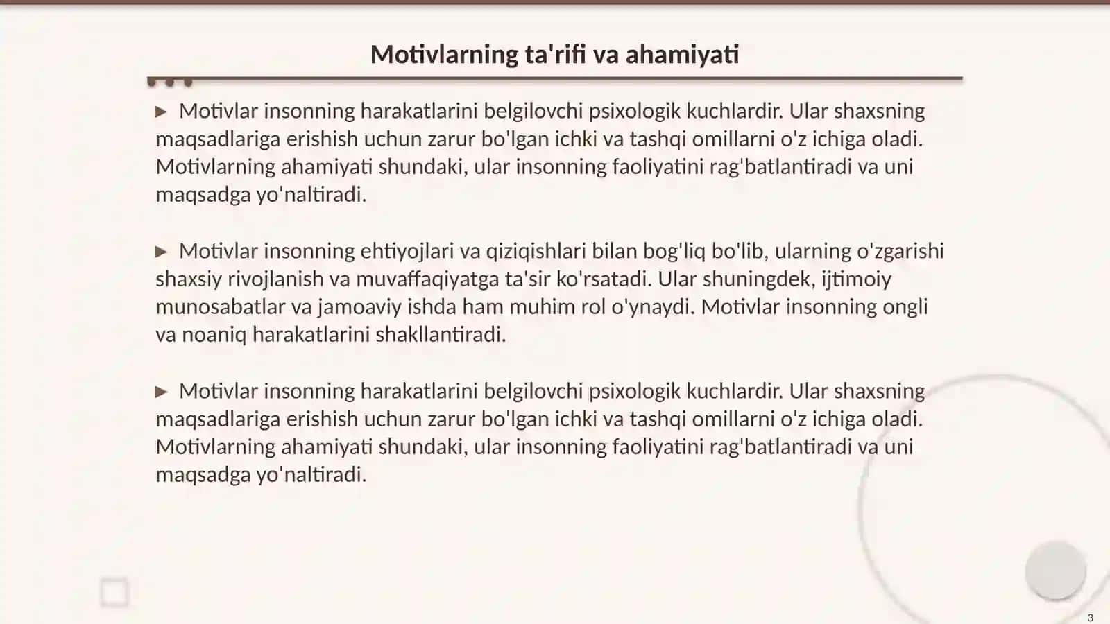 Motivlarning funktsiyalari rag'batlantirish 3