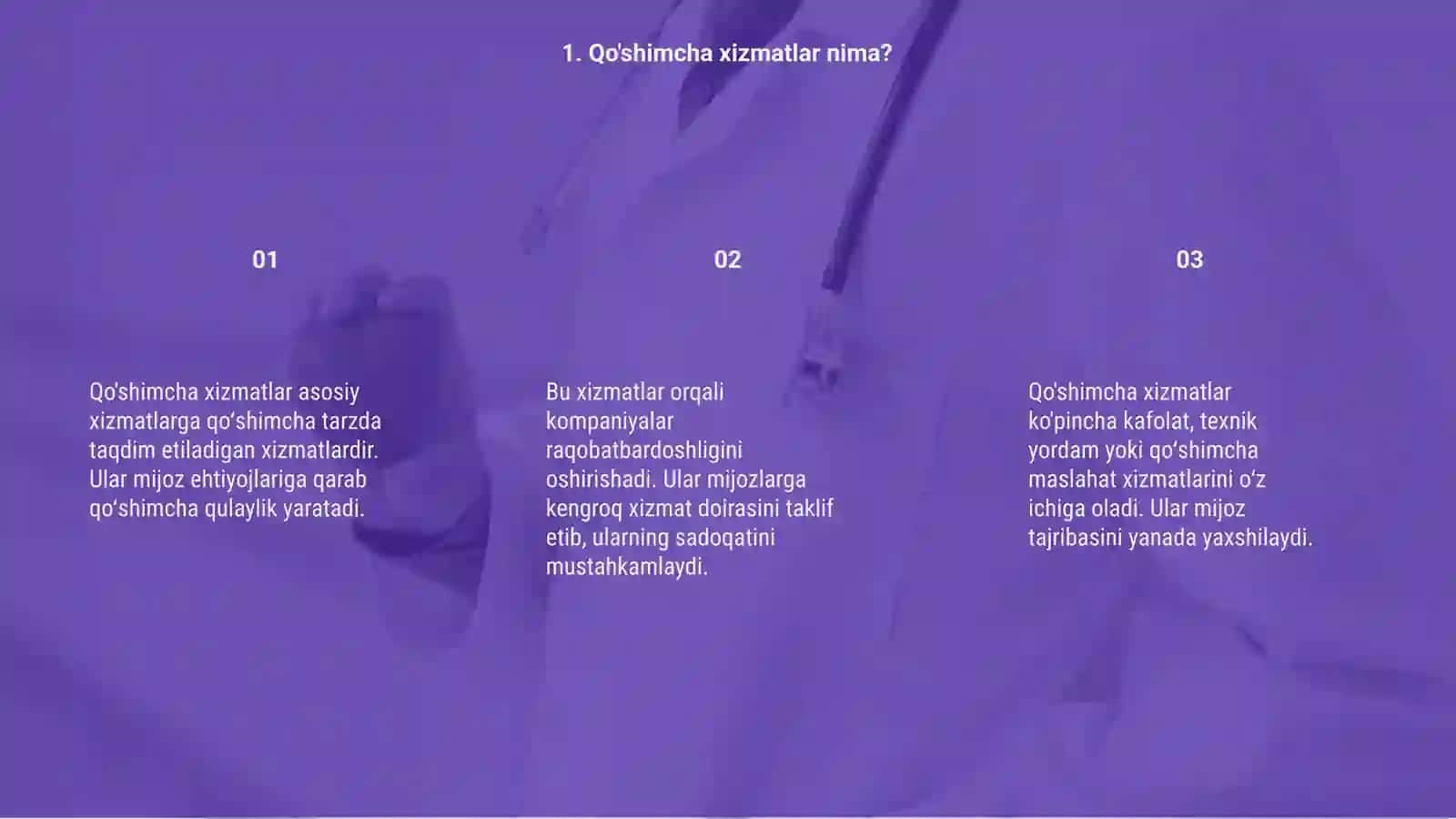 Qo'shimcha xizmatlar 3