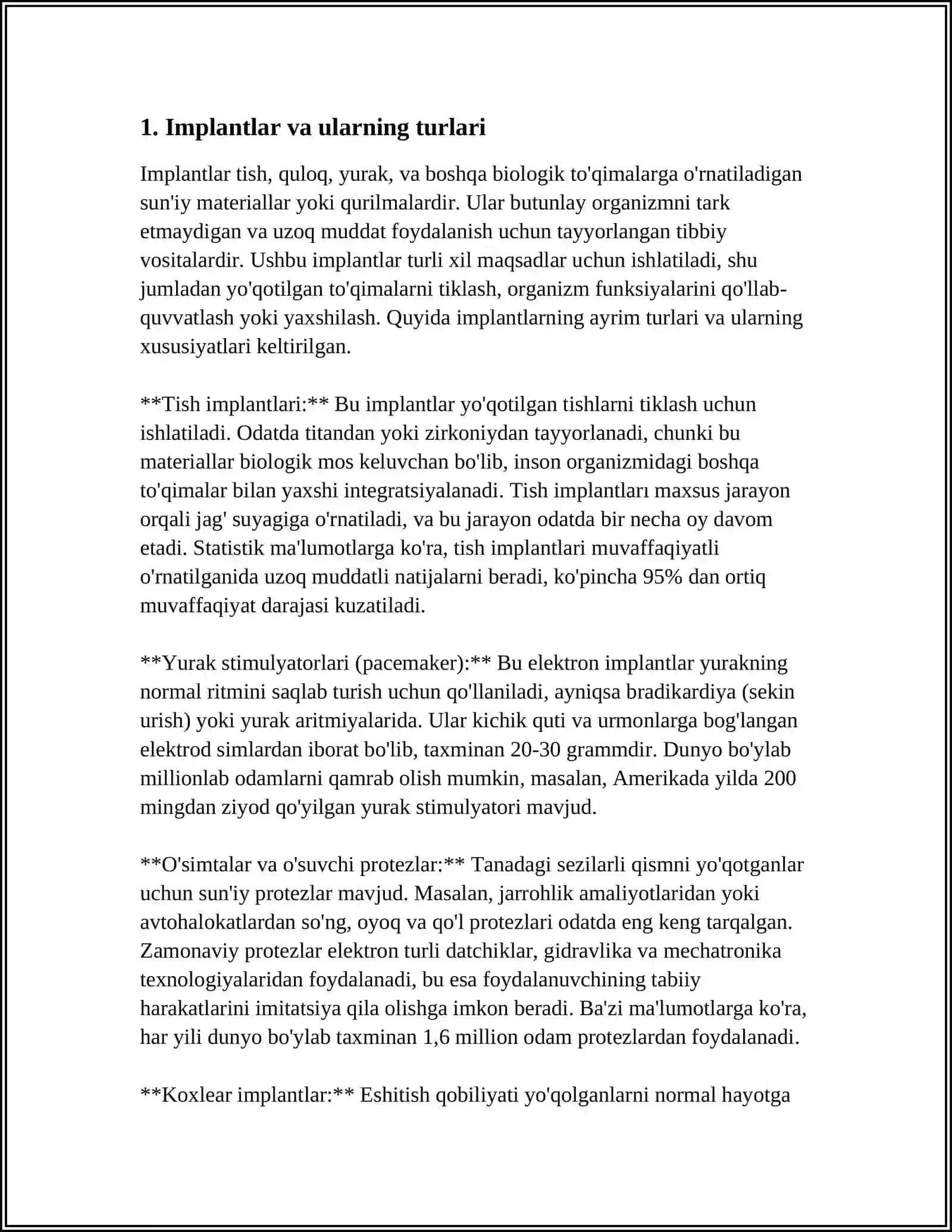 IMPLANTLAR TOMONIDAN QO'LLAB QUVVATLANADIGAN SHARTLI OLINADIGAN VA OLINADIGAN PROTEZLAR 3