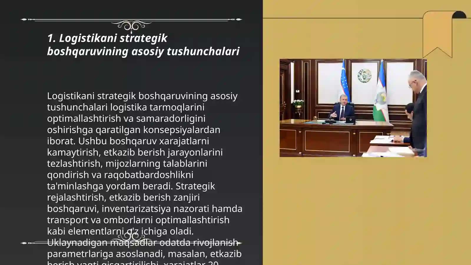 Logistikani strategik boshqaruvining tasnifi 3