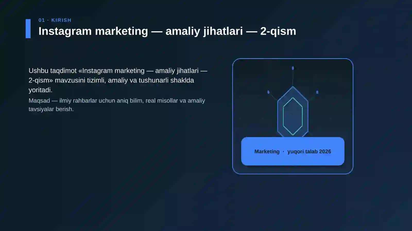 Instagram marketing — amaliy jihatlari — 2-qism 3