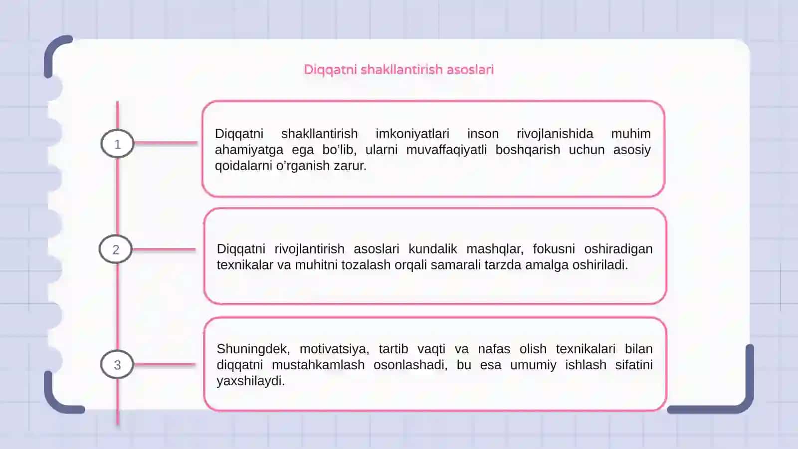 Diqqatni shakllantirish imkoniyatlari 3