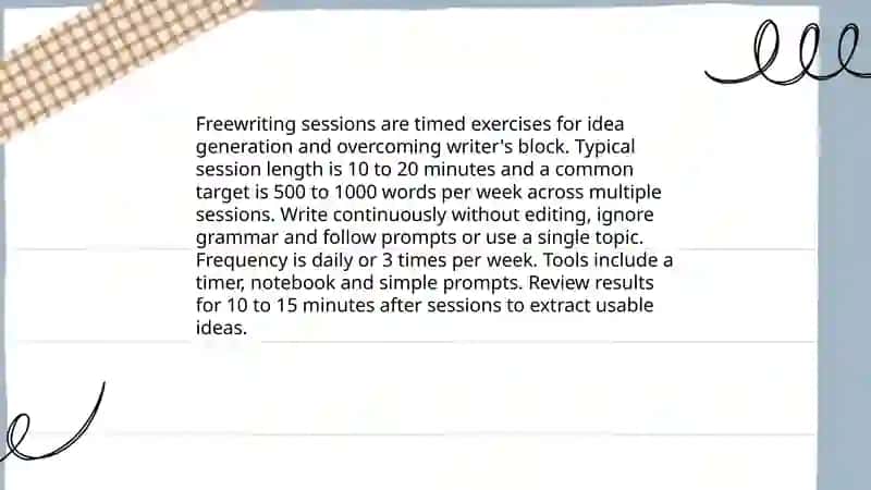 Freewriting Sessions 3