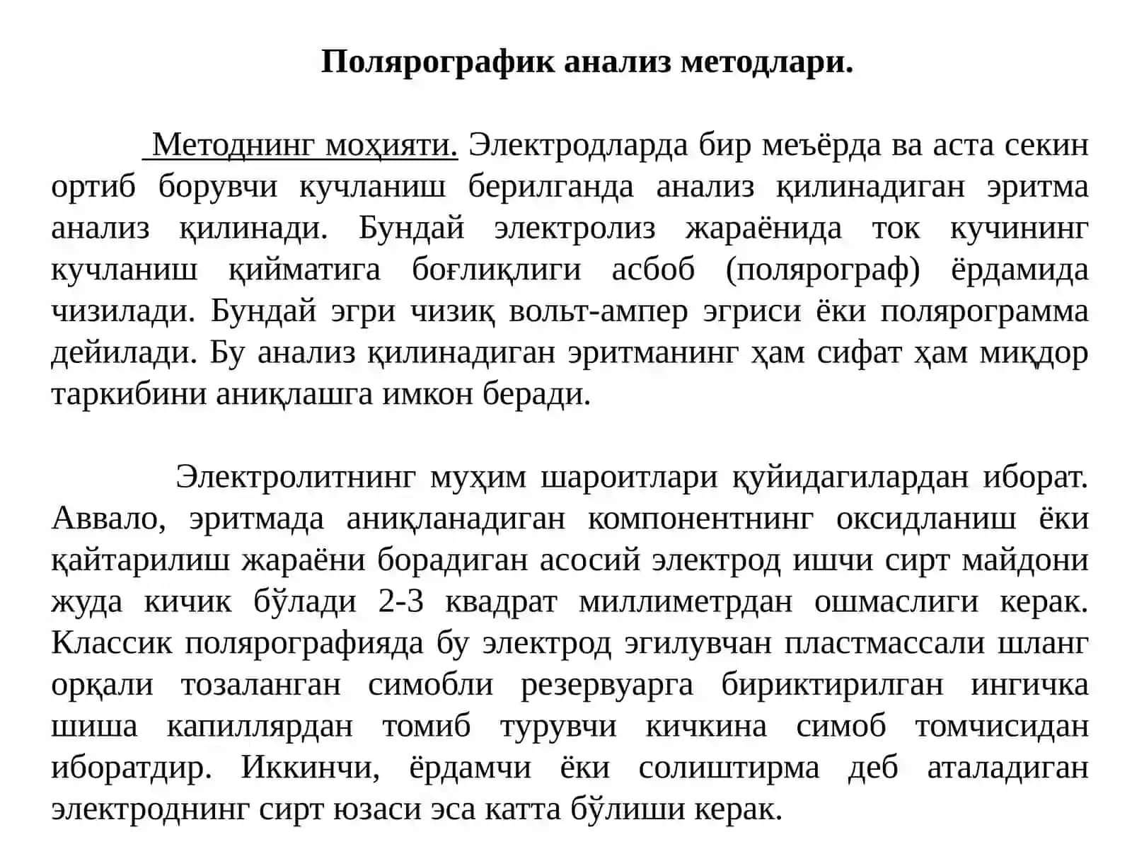 Полярографик анализ методлари 3
