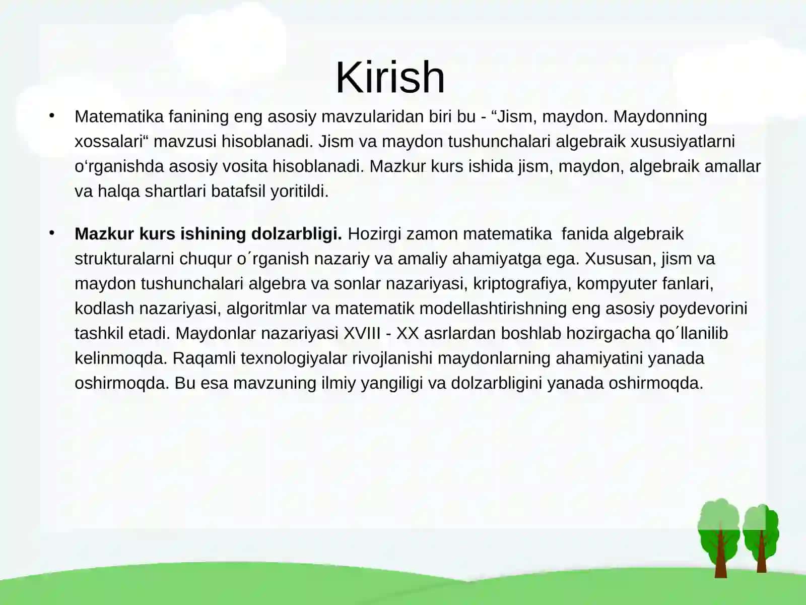 Algebra kursi 3