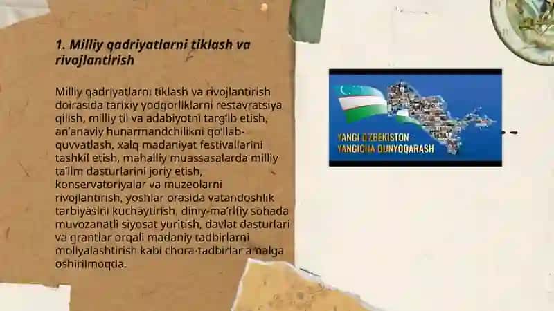 Milliy qadriyatlarni tiklash va rivojlantirish 3