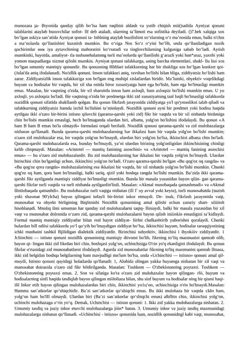 Mantiq. Jamiyat falsafasi. Inson falsafasi (Falsafiy antropologiya). Qadriyatlar falsafasi (Аksiologyia). Axloq falsafasi (Etika). Nafosat falsafasi (Estetika) 3