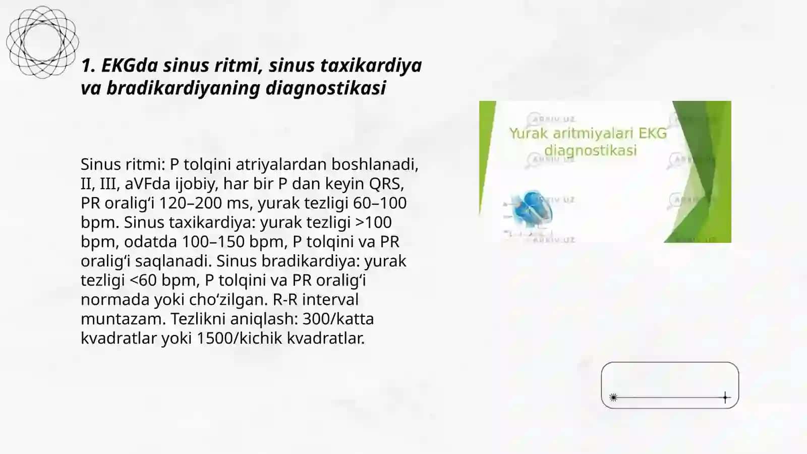 Yurak artmiyalari EKG diagnostikasi 3