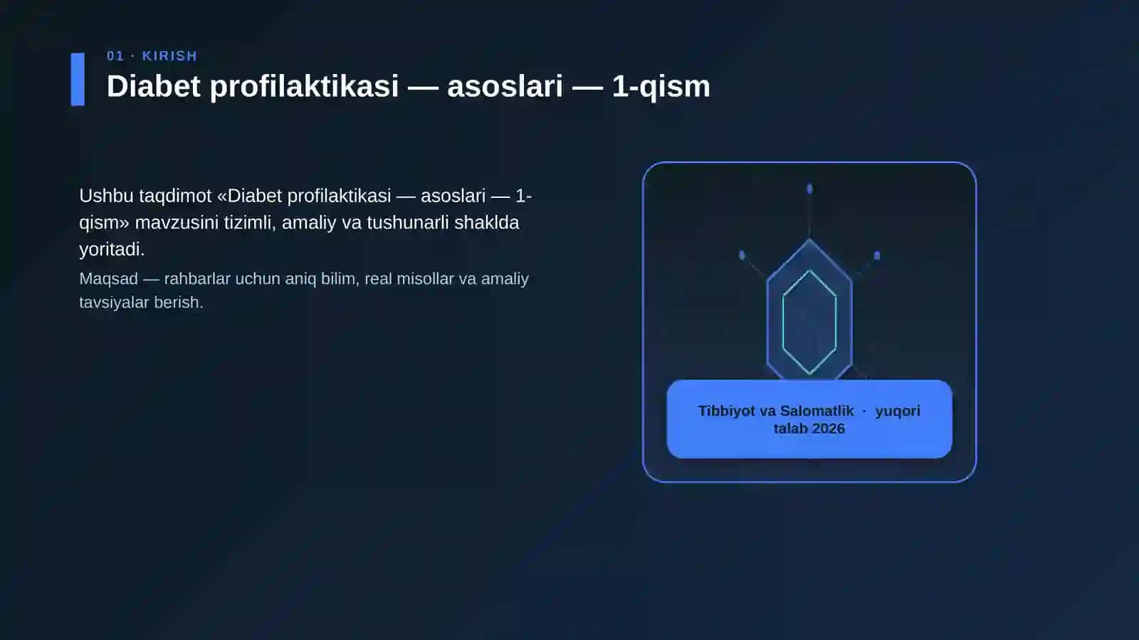 Diabet profilaktikasi — asoslari — 1-qism 3