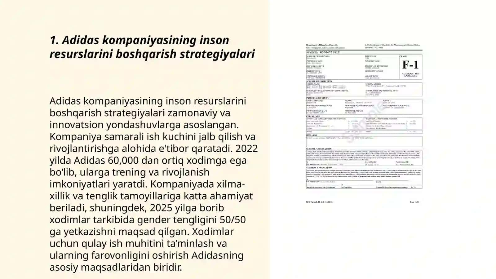 Inson resurslarini boshqarishning xorijiy tajribalari va undan O'zbekistonda ijodiy foydalanish imkoniyatlari (Adidas kompaniyasi misolida) 3