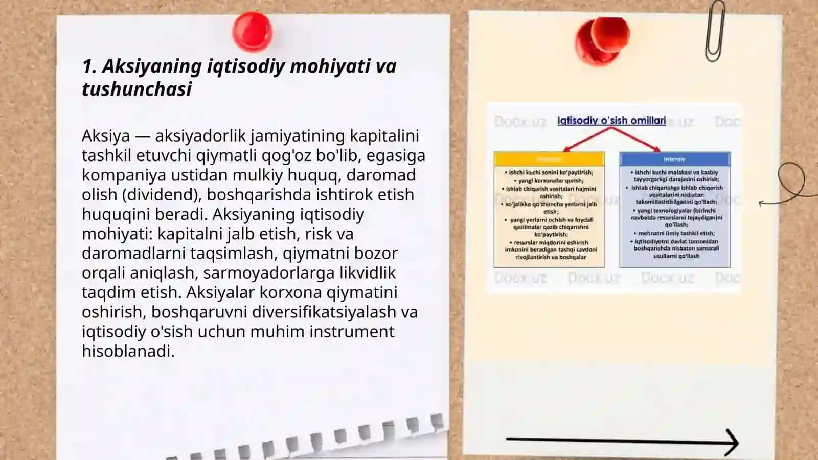 Aksiyaning iqtisodiy mohiyati va turlari 3