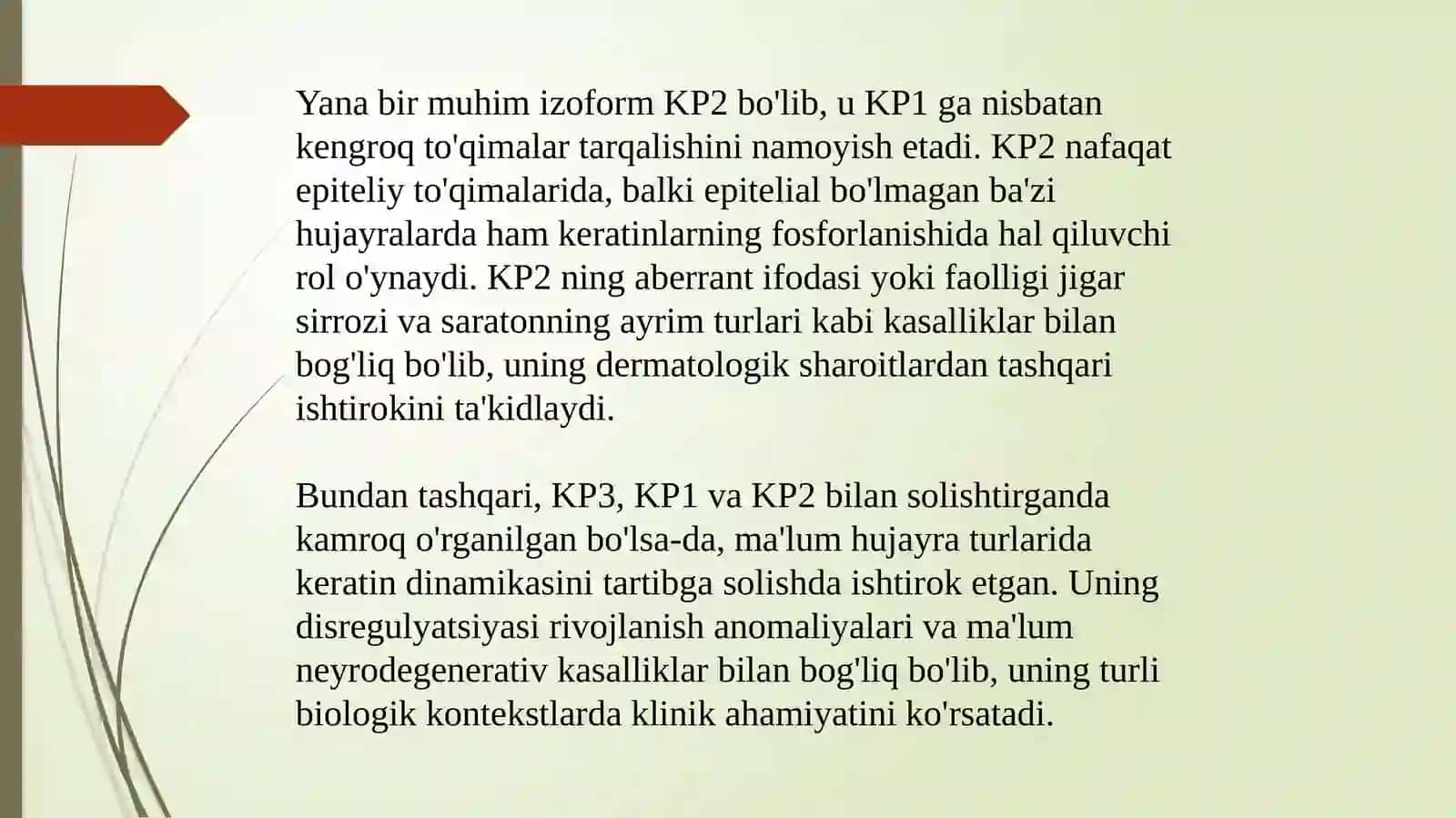 Keratinfosfokinazaning izoshakllari va ularni aniqlashning klinik ahamiyati 3