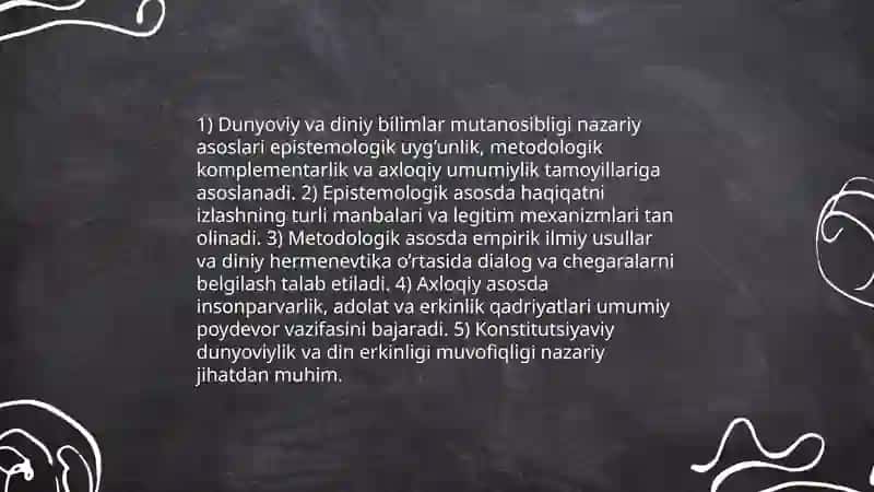 Dunyoviy va diniy bilimlar mutanosibligini taʼminlashning ahamiyati 3
