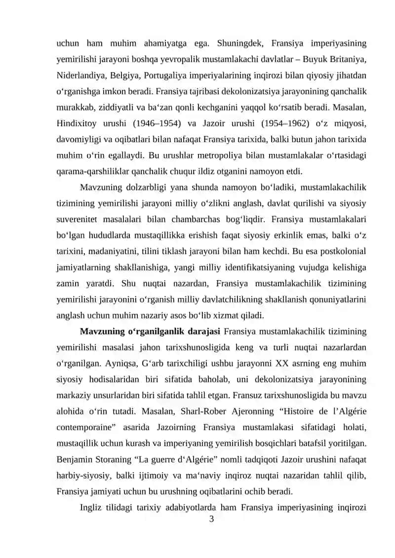 Fransiya Mustamlakachilik Tizimi 3