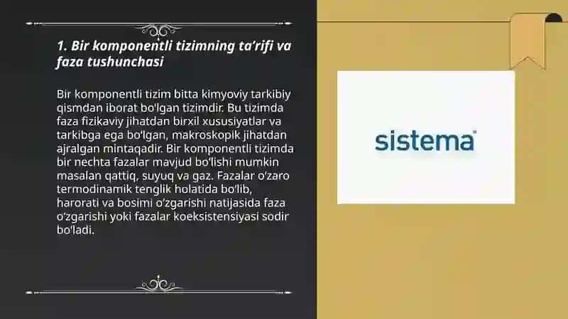 Bir komponentli sistemalar 3
