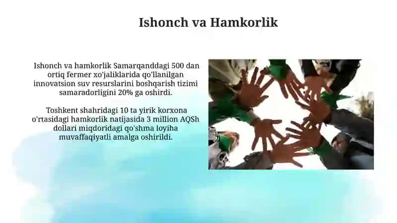 Ishonch va Hamkorlik 3