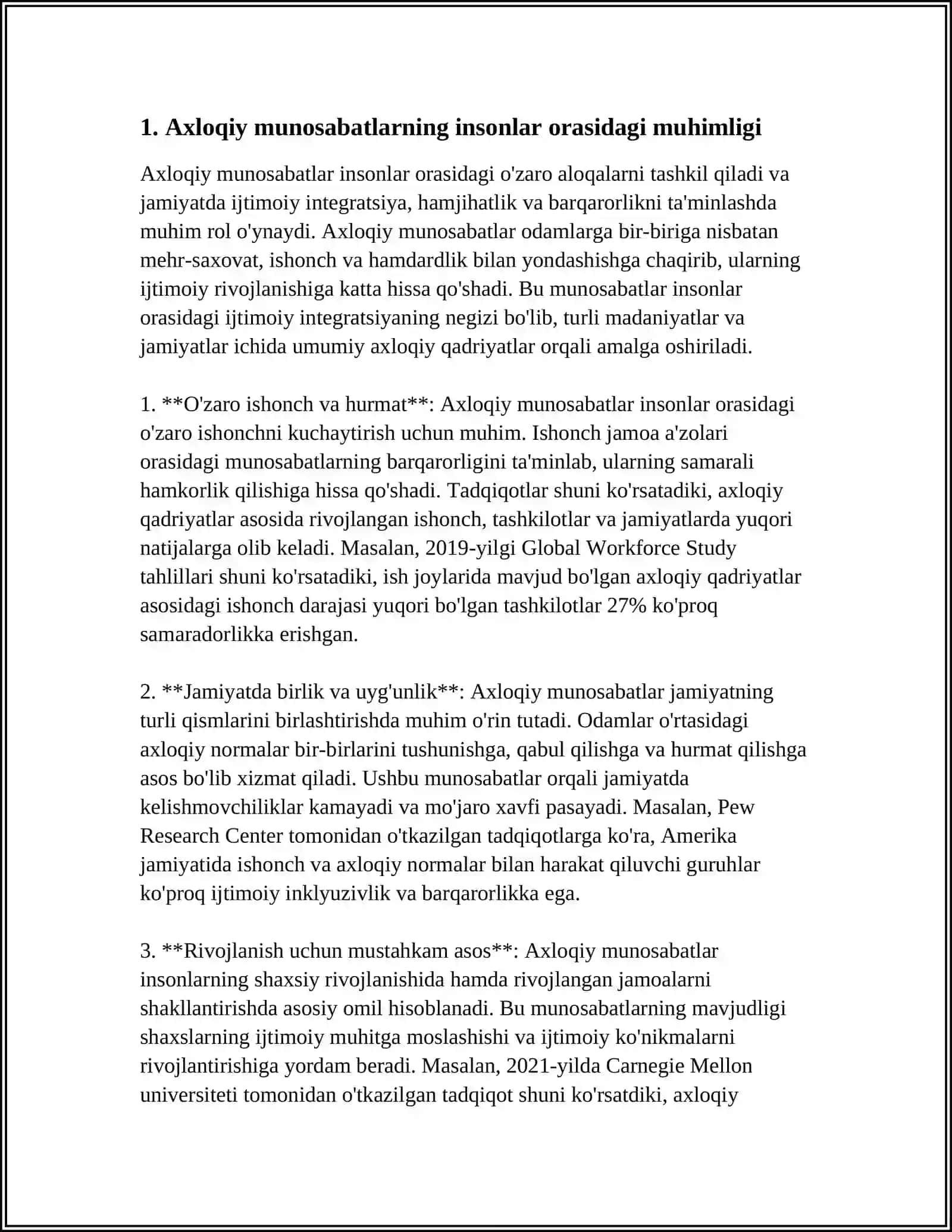 AXLOQIY MUNOSABATLARNING JAMIYATIDAGI O‘RNI 3