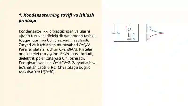 Kondensator va uning turlari 3