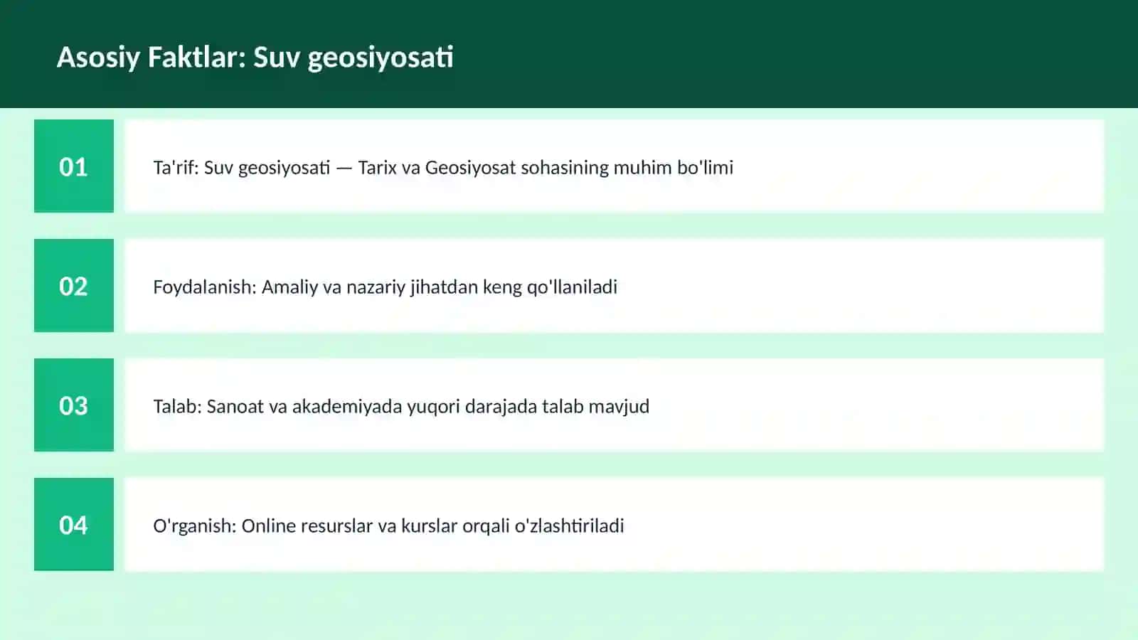 Suv geosiyosati 3