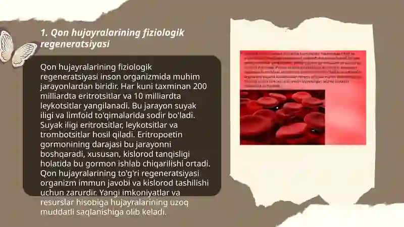 Qon hujayralarining fiziologik va reparativ regeneratsiyasi 3
