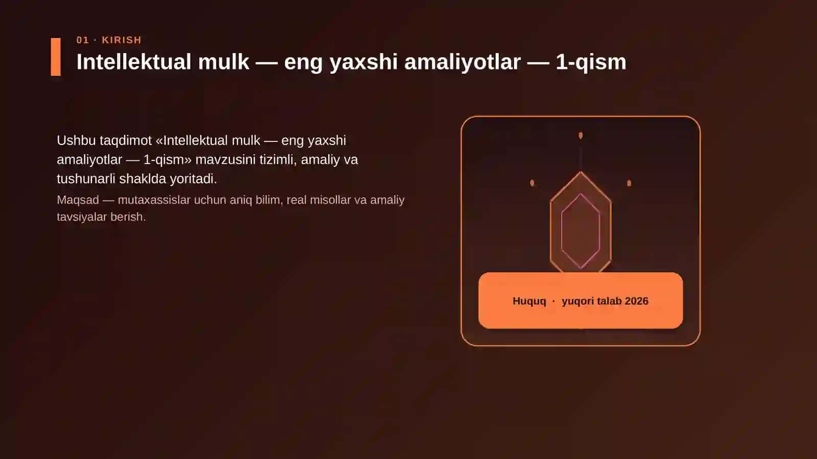 Intellektual mulk — eng yaxshi amaliyotlar — 1-qism 3