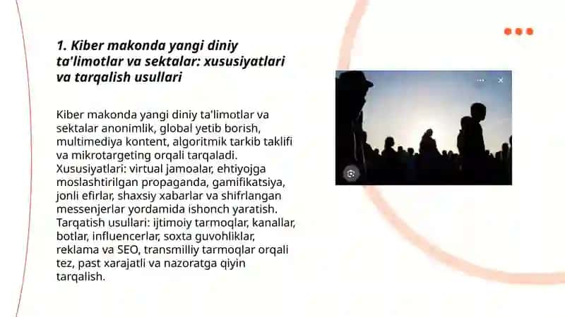 Yangi diniy talimotlar va sektalar missionerlik va protelizmning ijtimoiy siyosiy xavfi kiber makonda din 3