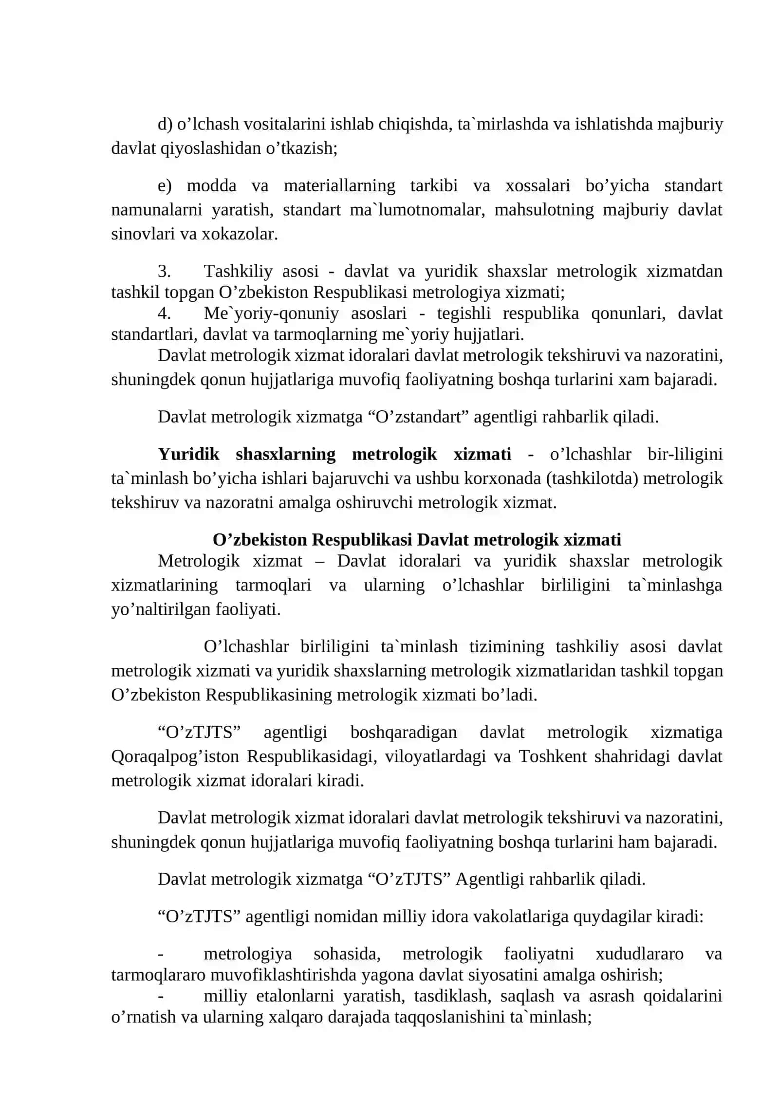 O’zbekiston Respublikasi metrologik xizmat va ta’minot 3