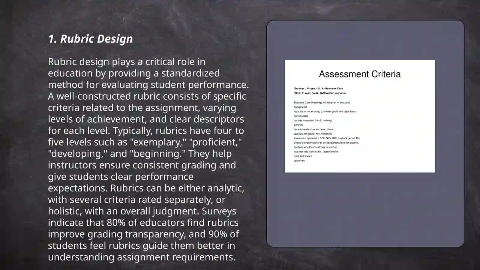 Study assessment forms and criteria 3