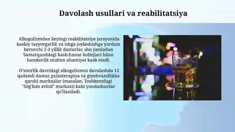Alkogolizm uning o‘smirlarda ko‘rinish bosqichlari 3