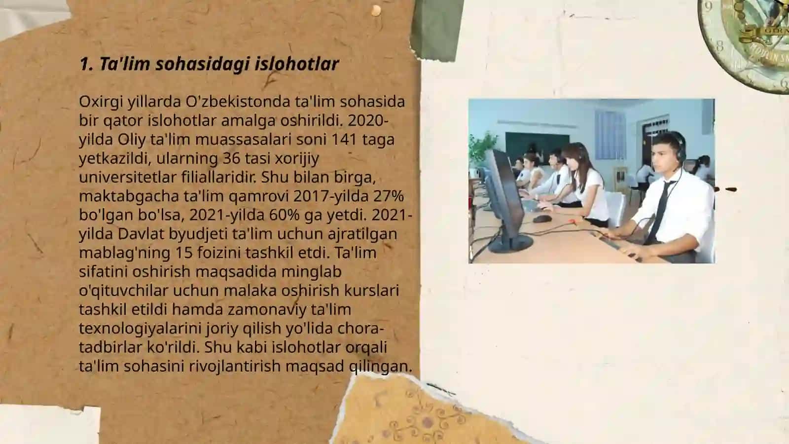 O'zbekistonda ijtimoiy sohada amalga oshirilayotgan o'zgarishlar mazmun va mohiyati 3