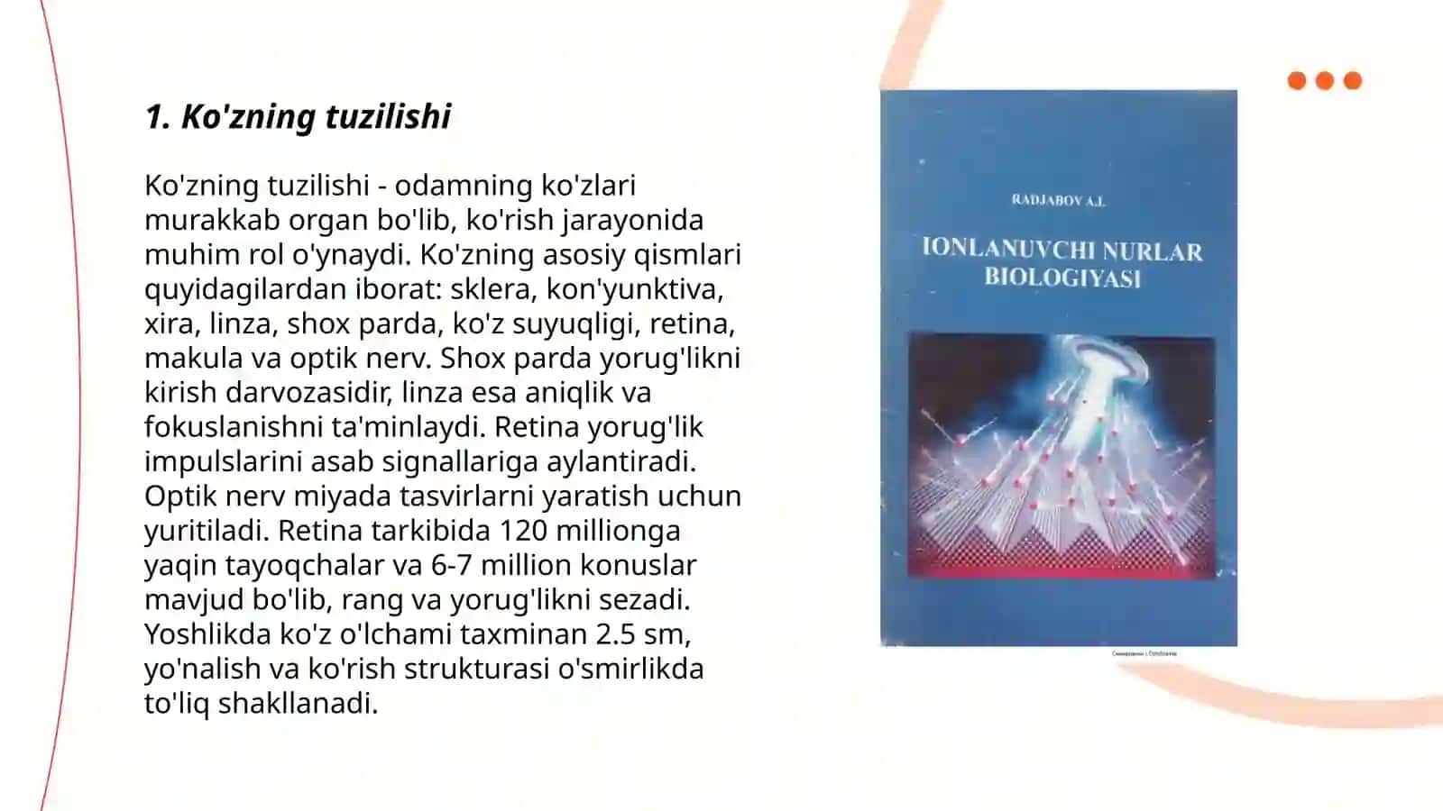 Ko'rish a'zosining anatomiyasi va fiziologiyasi 3