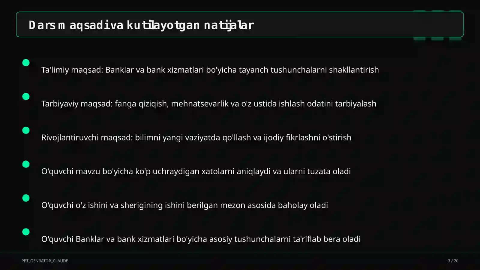 Banklar va bank xizmatlari (10-sinf) 3