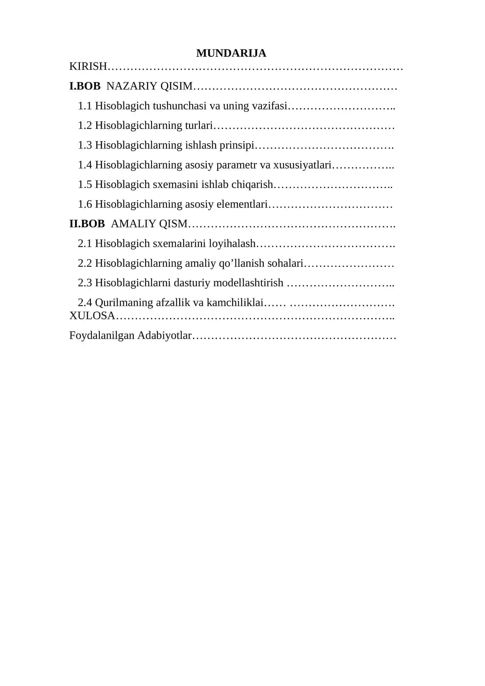 KURS ISHI Hisoblagichlar 3